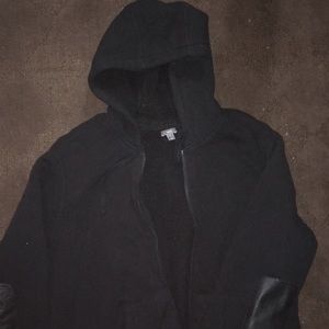 Vince thermal zip up hoodie Large Black